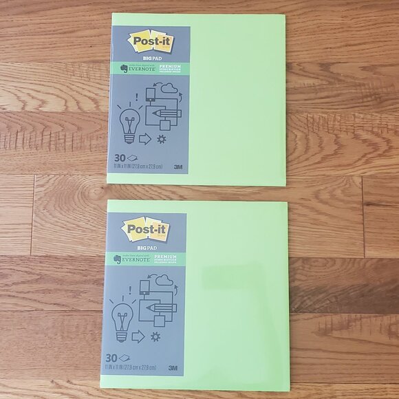 2 for $30 | Neon Green Post-it Notes BIG Pad 11x11 -- SET of 2 Packs | SEALED - Picture 1 of 3